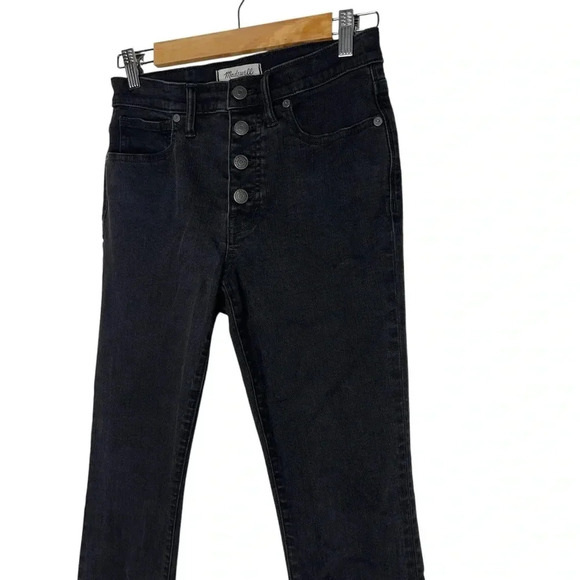 Madewell 9 inch High Rise Skinny Jeans Raw Hem Button Fly Pants Women’s Size 27 - Picture 7 of 14